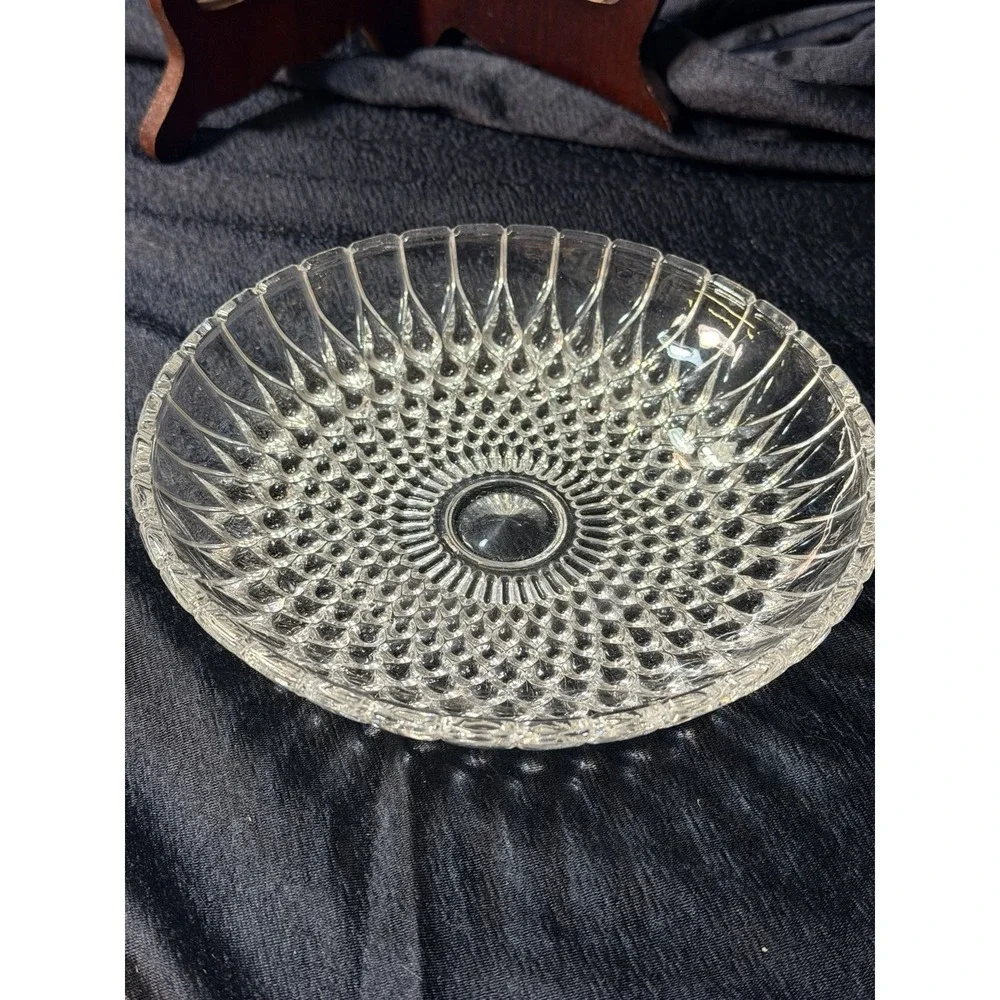 Vintage Clear Glass Hobnail 7 Inch Dish Bowl‎ Candy (2820)